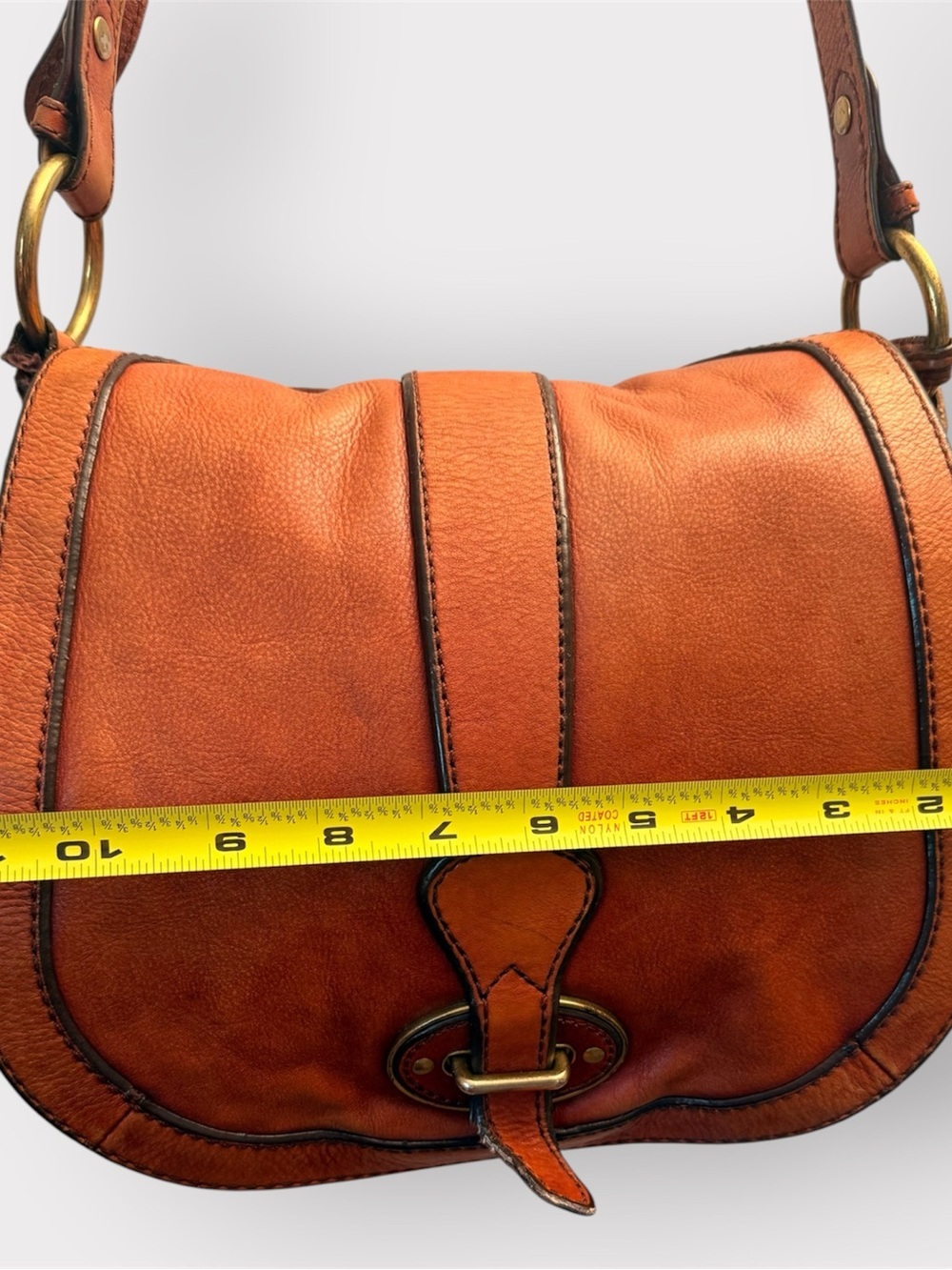 Vintage Reissue Fossil Leather Saddle Shoulder/crossbody Bag - Picture 7 of 16